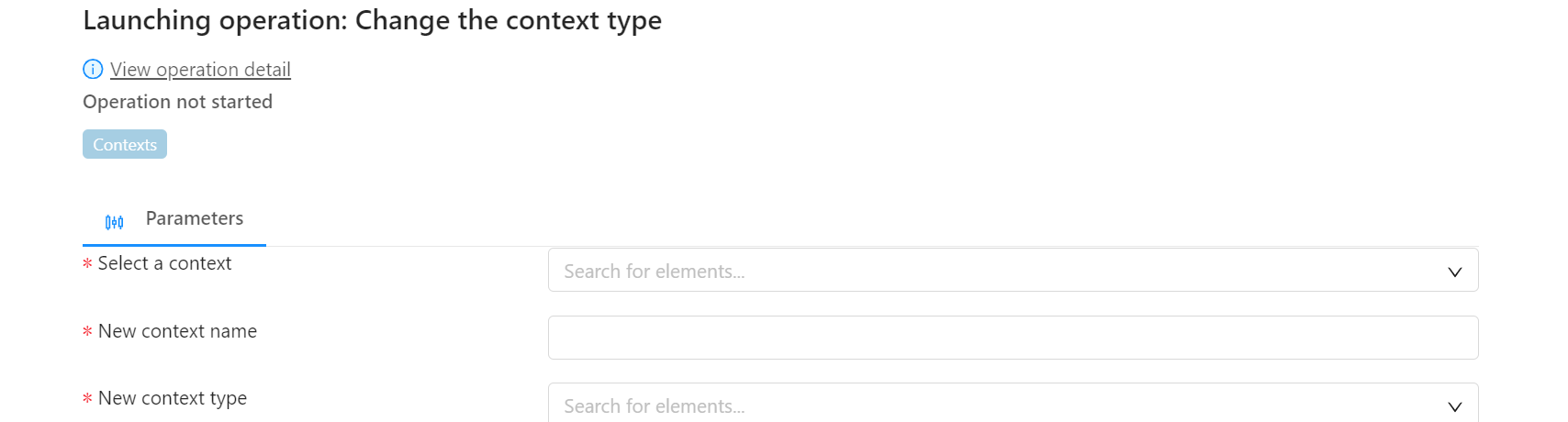 Change the context type