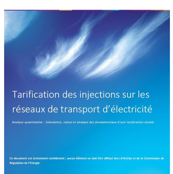 Tarification des injections sur les réseaux de transport d’électricité