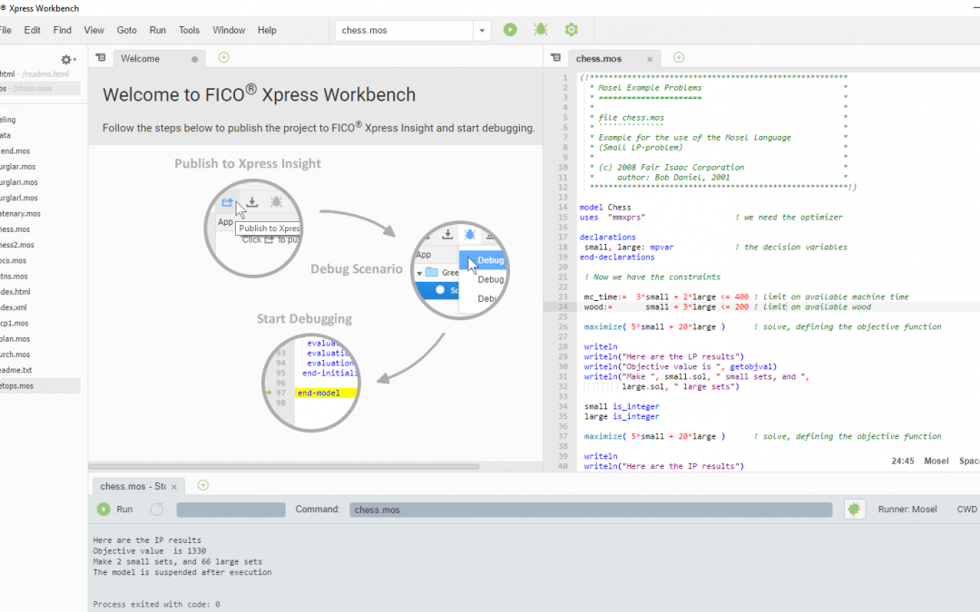 Discover Xpress 8.3 and its brand new integrated development environment