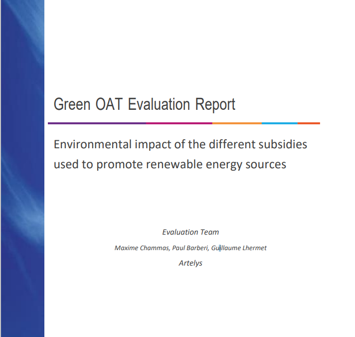 Environmental impact of the different subsidies used to promote renewable energy sources