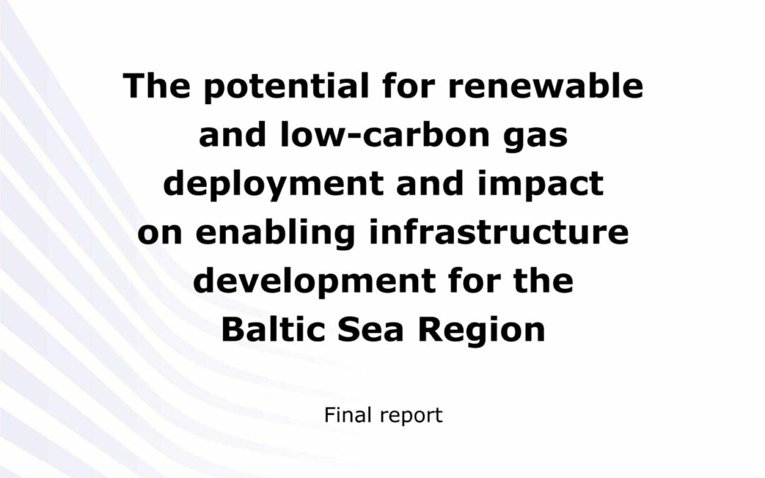 Front page report : the potential for renewable and low-carbon gas deployment and impact on enabling infrastructure development for the Baltic Sea Region