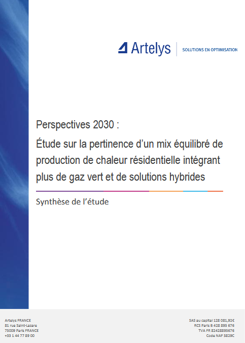 Study on the relevance of a balanced residential heat production mix incorporating more green gas and hybrid solutions