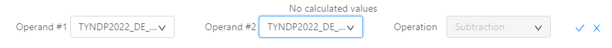 Context subtraction calculated values