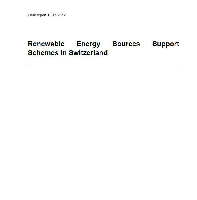 Renewable Energy Sources Support Schemes in Switzerland