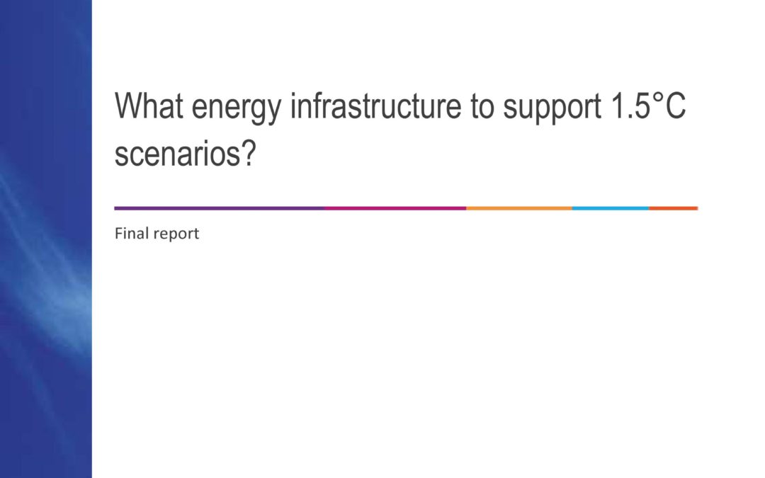What energy infrastructure to support 1.5°C scenarios?