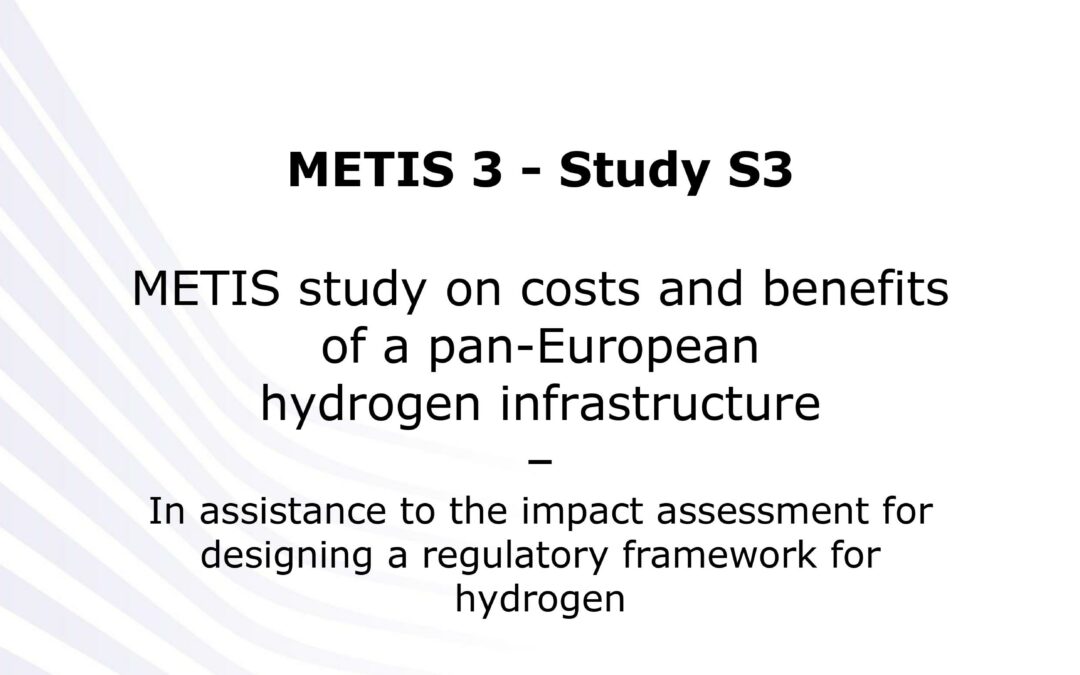 METIS study on costs and benefits of a pan-European hydrogen infrastructure