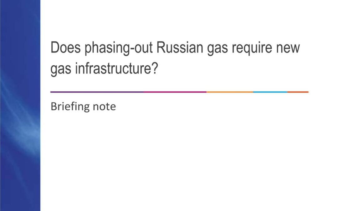 Does phasing-out Russian gas require new gas infrastructure ?
